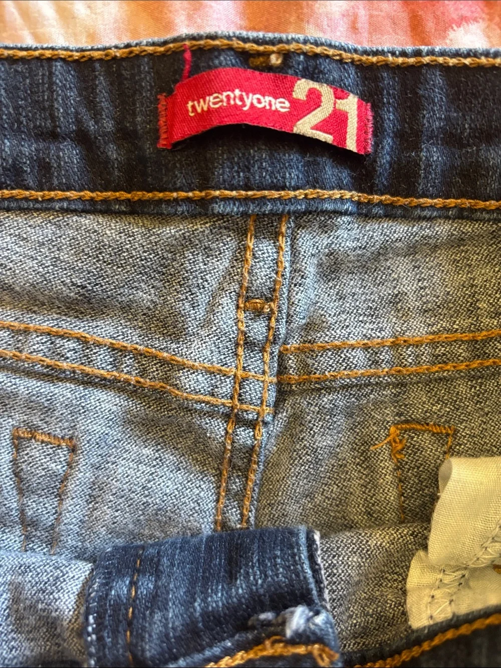 Forever 21 Womans Dark Blue Long Denim Shorts, Size 7
